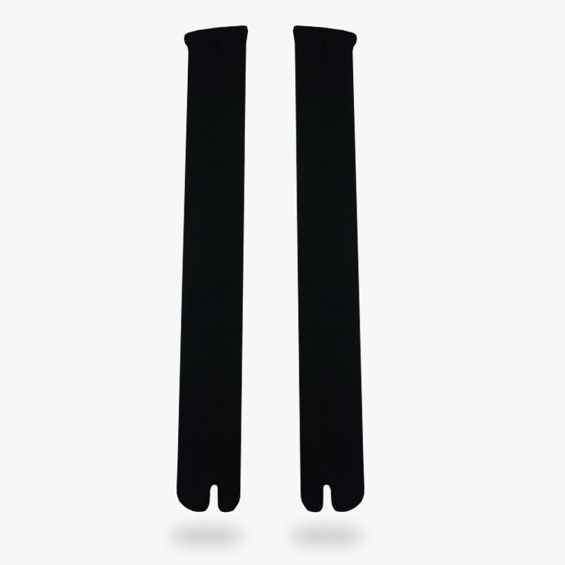 Schwarze Tabi Socken aus Baumwolle für Damen in Nahaufnahme
