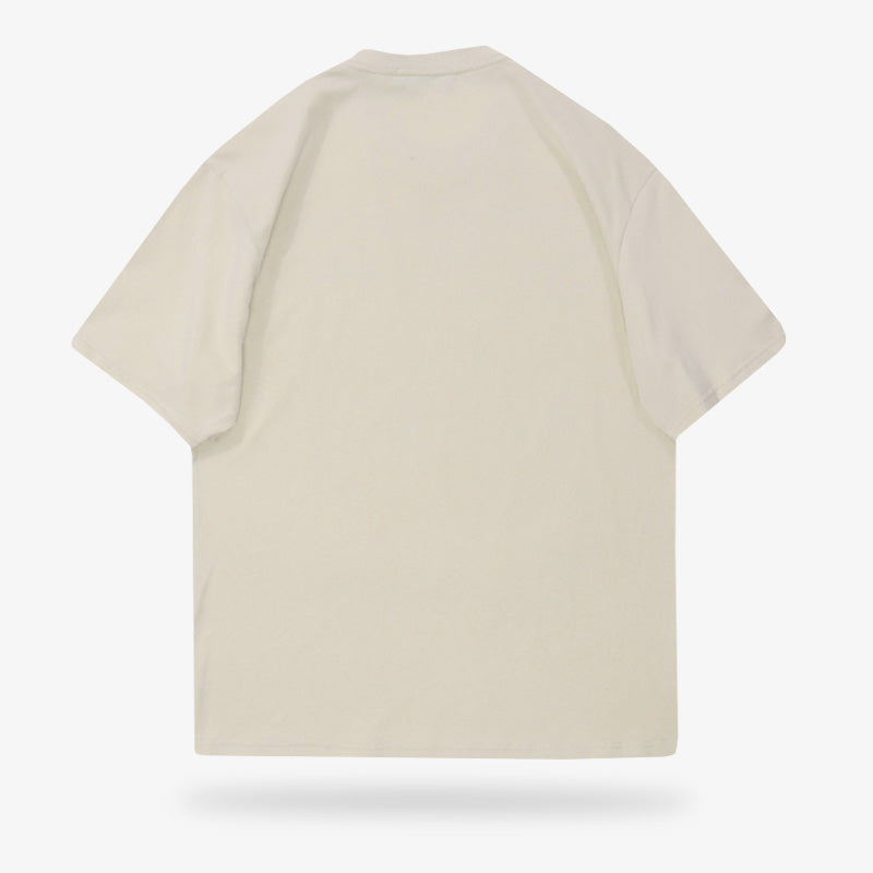 Beiges Tokyo T-Shirt aus hochwertiger gebürsteter Baumwolle