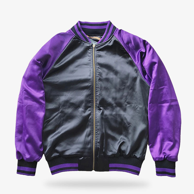 Wendbare Sukajan Jacke mit zwei unterschiedlichen Stickmotiven